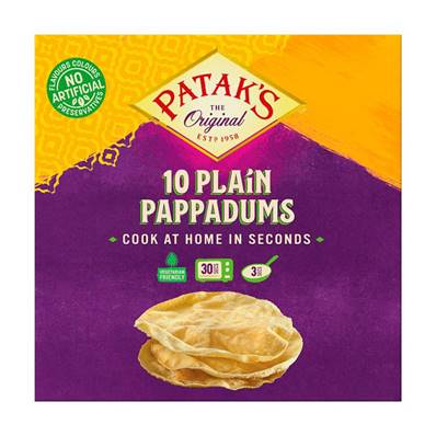 Patak's Plain Poppadums (Cook to Eat)