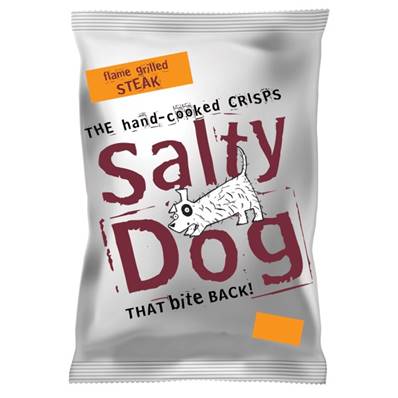 Salty Dog Hand-Cooked Crisps - Flame Grilled Steak 
