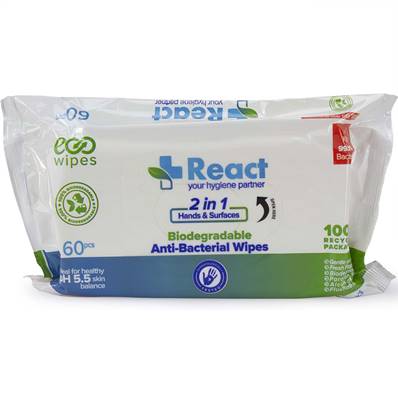 React Antibacterial Wipes 