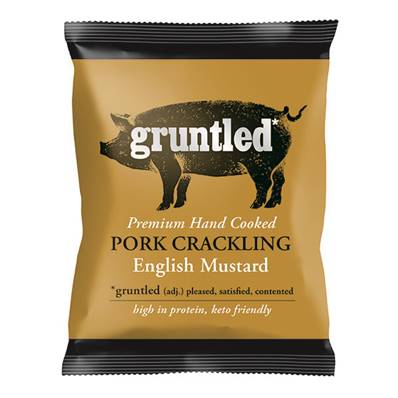 Gruntled Pork Crackling - English Mustard - Clip-Strip