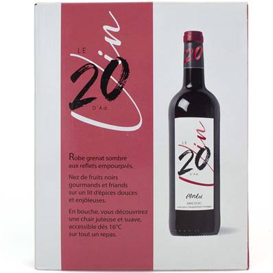 Le 20 D'Ad Merlot (12.5%) Bag-in-Box 