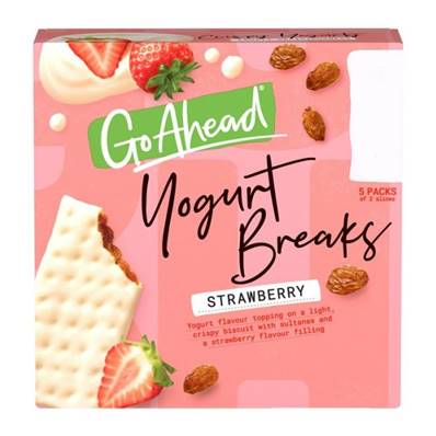 Go Ahead Strawberry Yoghurt Breaks 5 Pack (BBE 26/08/23)