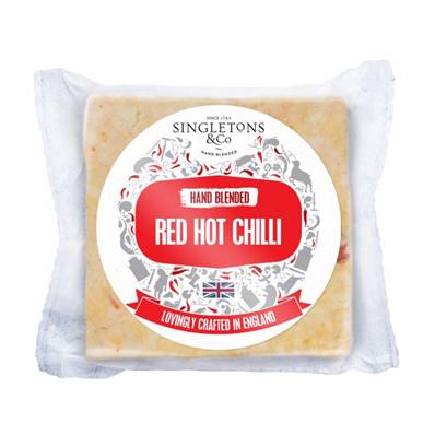 Singletons & Co Red Hot (Double Gloucester with Chili) Block