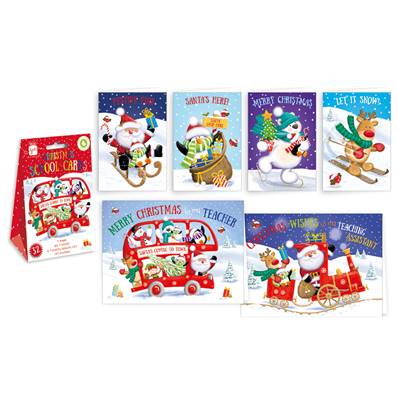 Christmas Cards - Novelty Characters School Pack