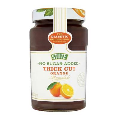 Stute Diabetic No Added Sugar Thick Cut Orange Marmalade