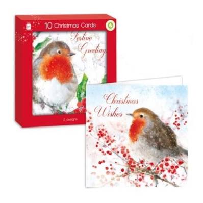 Christmas Cards - Painted Robins