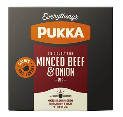 Pukka Medium Beef & Onion Pie (Individual)