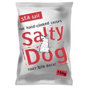 Salty Dog Hand-Cooked Crisps - Sea Salt - Sharing Bag (BBE 16/09/23)
