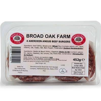 Broad Oak Farm Aberdeen Angus Beef Burger