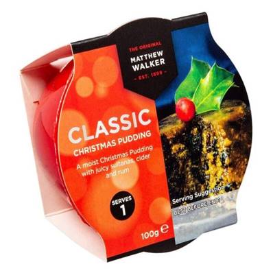 Matthew Walker Individual Classic Christmas Pudding (Vegan)