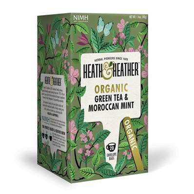 Heath & Heather Organic Tea - Green Tea & Moroccan Mint