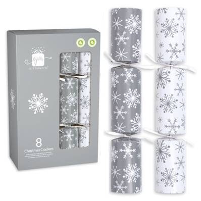 Christmas Cracker - Silver & White 10 x 14"