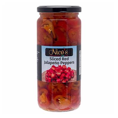 Nico's Sliced Red Jalapenos Mediterranean Delight