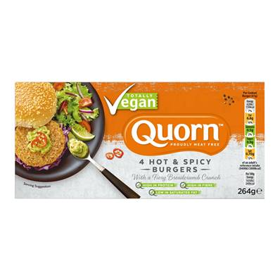 Quorn Vegan Hot n' Spicy Burgers