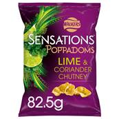 Walkers Sensations Poppadoms Lime & Coriander Chutney 