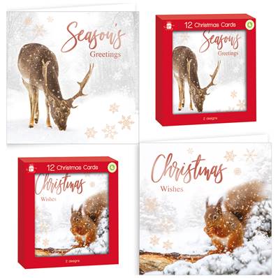 Christmas Cards - Stag & Squirrel