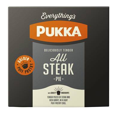 Pukka Medium All Steak Pie (Individual)