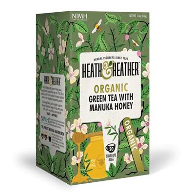 Heath & Heather Organic Tea - Green Tea & Manuka Honey